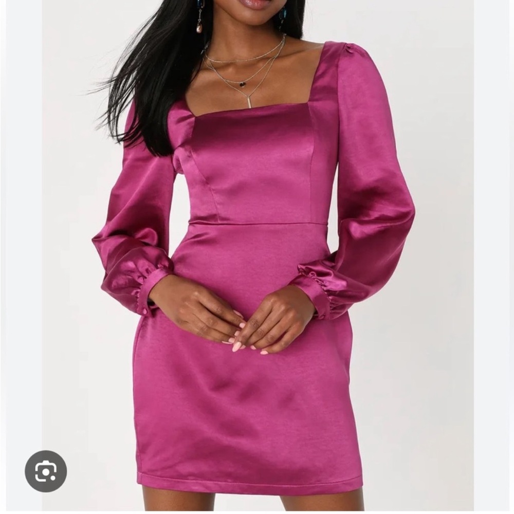 NWT Lulu’s Magenta Got the Love Mini Dress